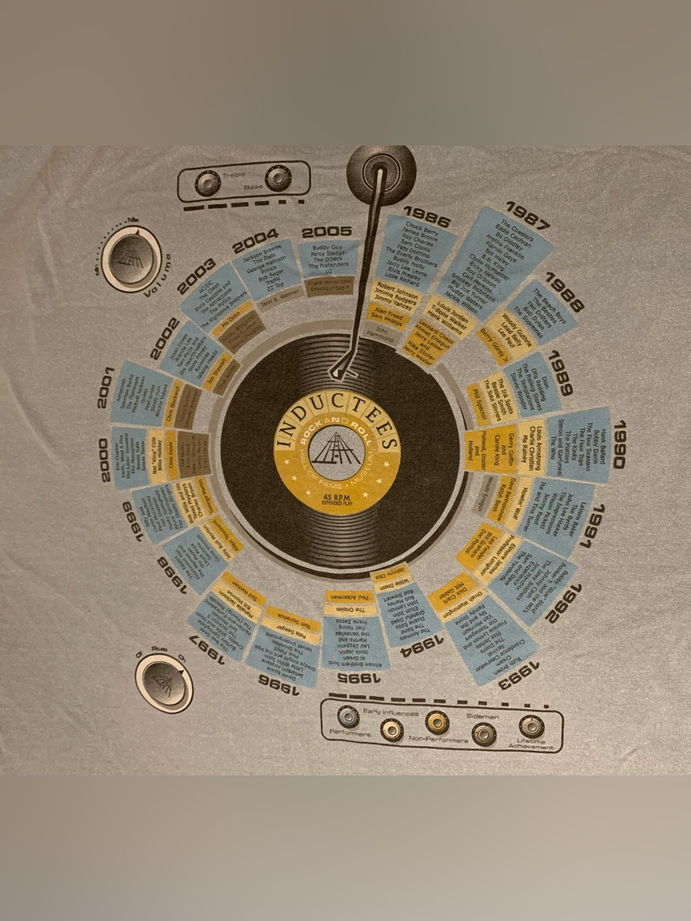 Rock n Roll Hall of Fame Cleveland Vinyl Record Graphic Tee